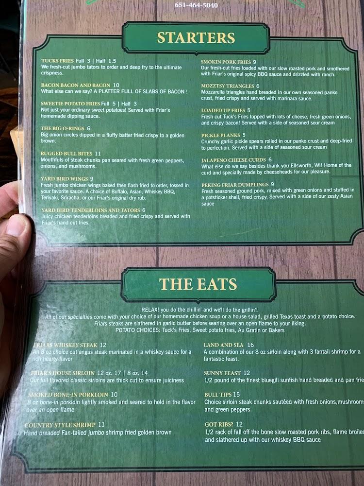 Friar's Menu image 1